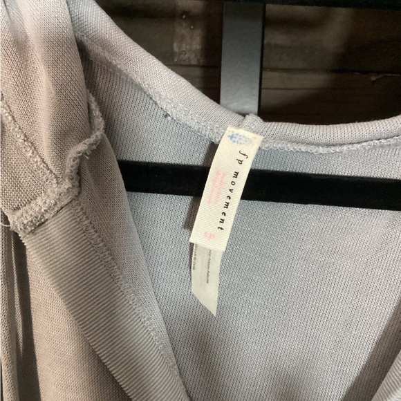 Free People Movement Light Blue Women's Hooded Pullover Top - Picture 2 of 3